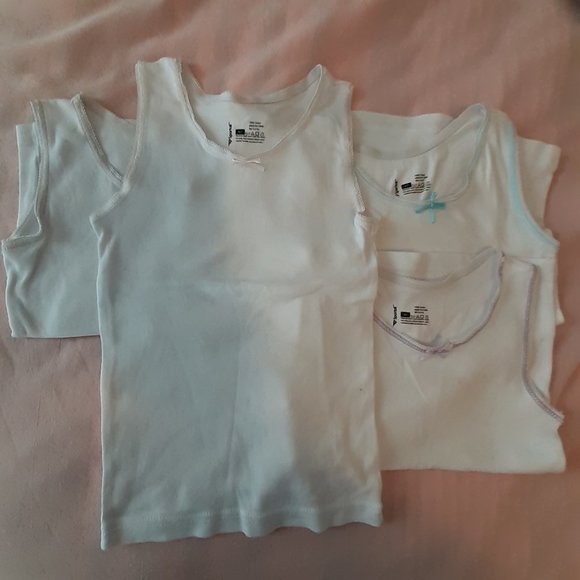 BRAND NEW NEVER WORN – 4-PACK TANK TOPS 100% COTTON – GIRL SIZE 6-7 - Picture 3 of 3